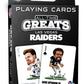 MasterPieces Family Games - NFL Las Vegas Raiders All-Time Greats Playing Cards - Officially Licensed Playing Card Deck for Adul