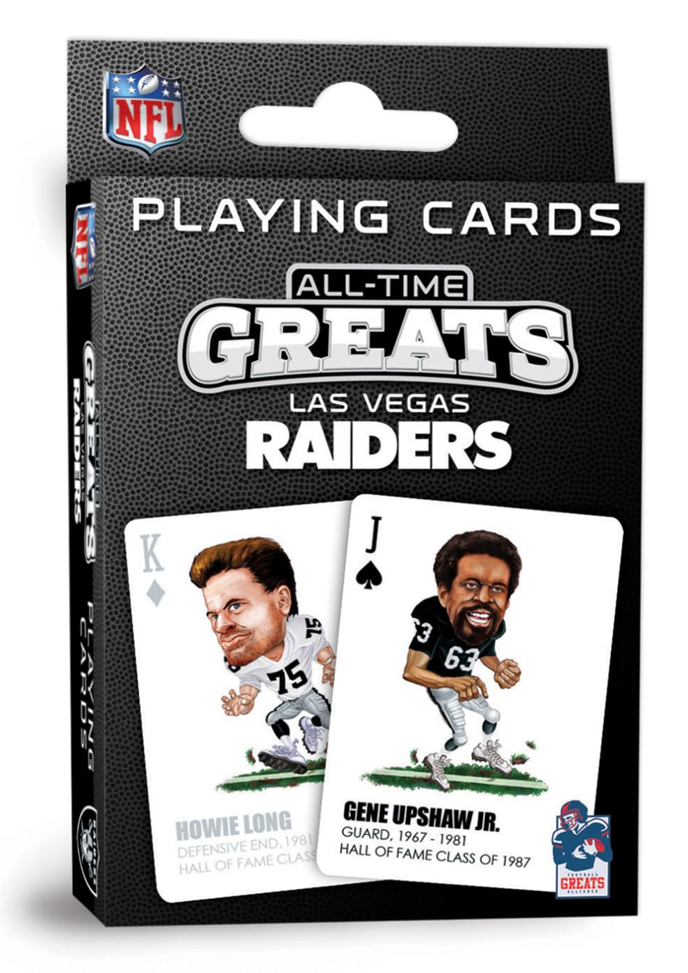 MasterPieces Family Games - NFL Las Vegas Raiders All-Time Greats Playing Cards - Officially Licensed Playing Card Deck for Adul
