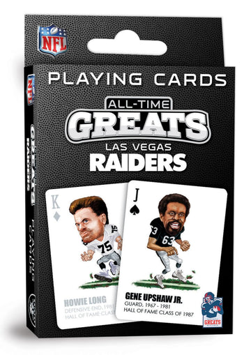 MasterPieces Family Games - NFL Las Vegas Raiders All-Time Greats Playing Cards - Officially Licensed Playing Card Deck for Adul