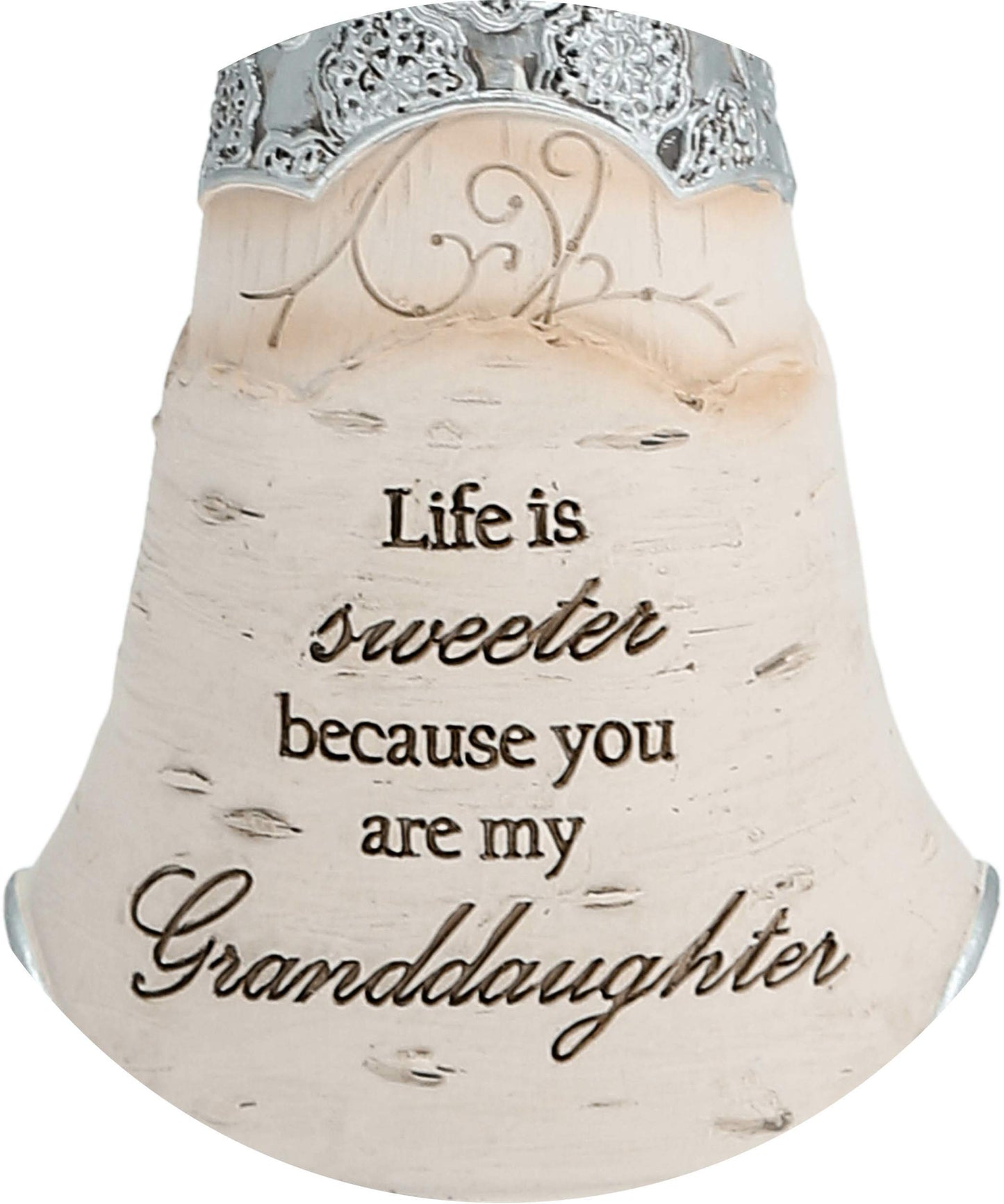 Pavilion Gift Company Granddaughter Angel Figurine, 5.5-Inch, Silver Resin, Model 82349, Perfect Gift for Granddaughters