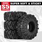 Injora 1.9'' S5 Tires Kraken Claw 106 * 38Mm Mud Terrain Tires For 1/10 Rc Crawler Car Upgrade