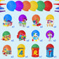 46 Pieces Art Painting Party Decoration, Art Birthday Party Hanging Swirls Ceiling Decor for Kids Girl Boy Painting Birthday Par