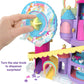Polly Pocket Rainbow Funland Theme Park, 3 Rides, 7 Play Areas, Polly And Shani Dolls, 2 Unicorns & 25 Surprise Accessories (30 Total Play Pieces), Great Gift For Ages 4 Years Old & Up