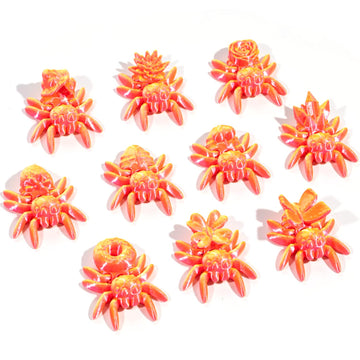 QINGMIAO 10Pcs 3D Printed Mini Spiders, Articulated Spider Toys,3D Print Animals Fidget Toys Decor for Stress Relief,Halloween S