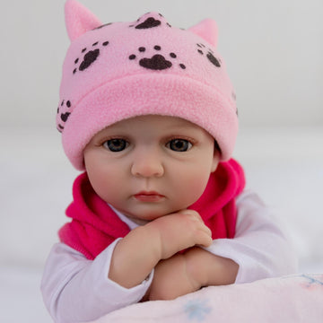 Fancci Realistic Reborn Baby Dolls,18 Inch Lifelike Newborn Baby Doll Real Life Baby Dolls Soft Weighted Reborn Doll Christmas O