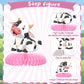 9 Pcs Pink Cow Honeycomb Centerpieces Farm Animals Cow Table Topper Honeycomb Pink Cow Theme Party Honeycomb 3D Cow Print Table Decoration For Girl Party Baby Shower Western Cowboy Party Supplies