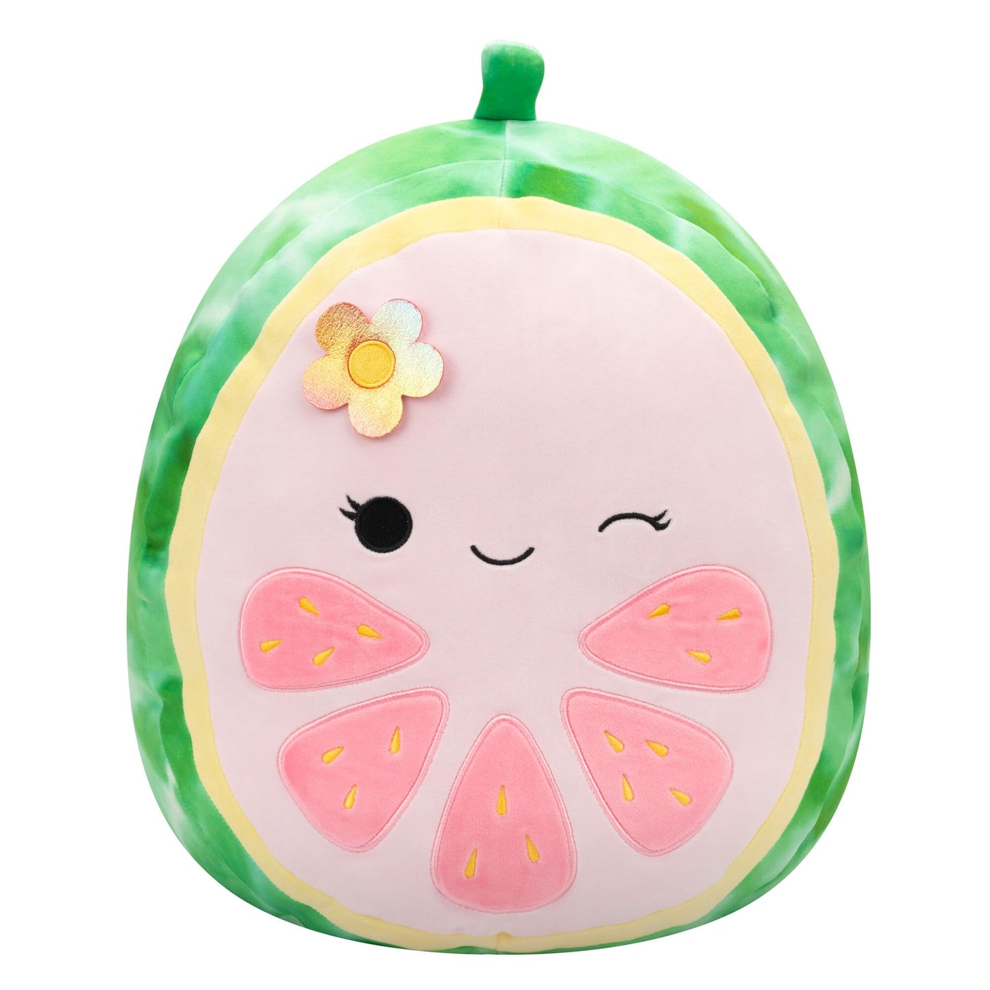 Squishmallows Original 16-Inch Plush - Lena Pink Guava Fruit with Flower, Soft Polyester Stuffed Toy, Model SQCR06155