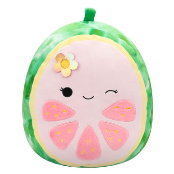 Squishmallows Original 16-Inch Plush - Lena Pink Guava Fruit with Flower, Soft Polyester Stuffed Toy, Model SQCR06155