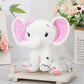 Zomiboo 3Pcs 8' Elephant Stuffed Toys - Cute Plush Animals For Baby Girls & Boys, Nursery Bed Decor