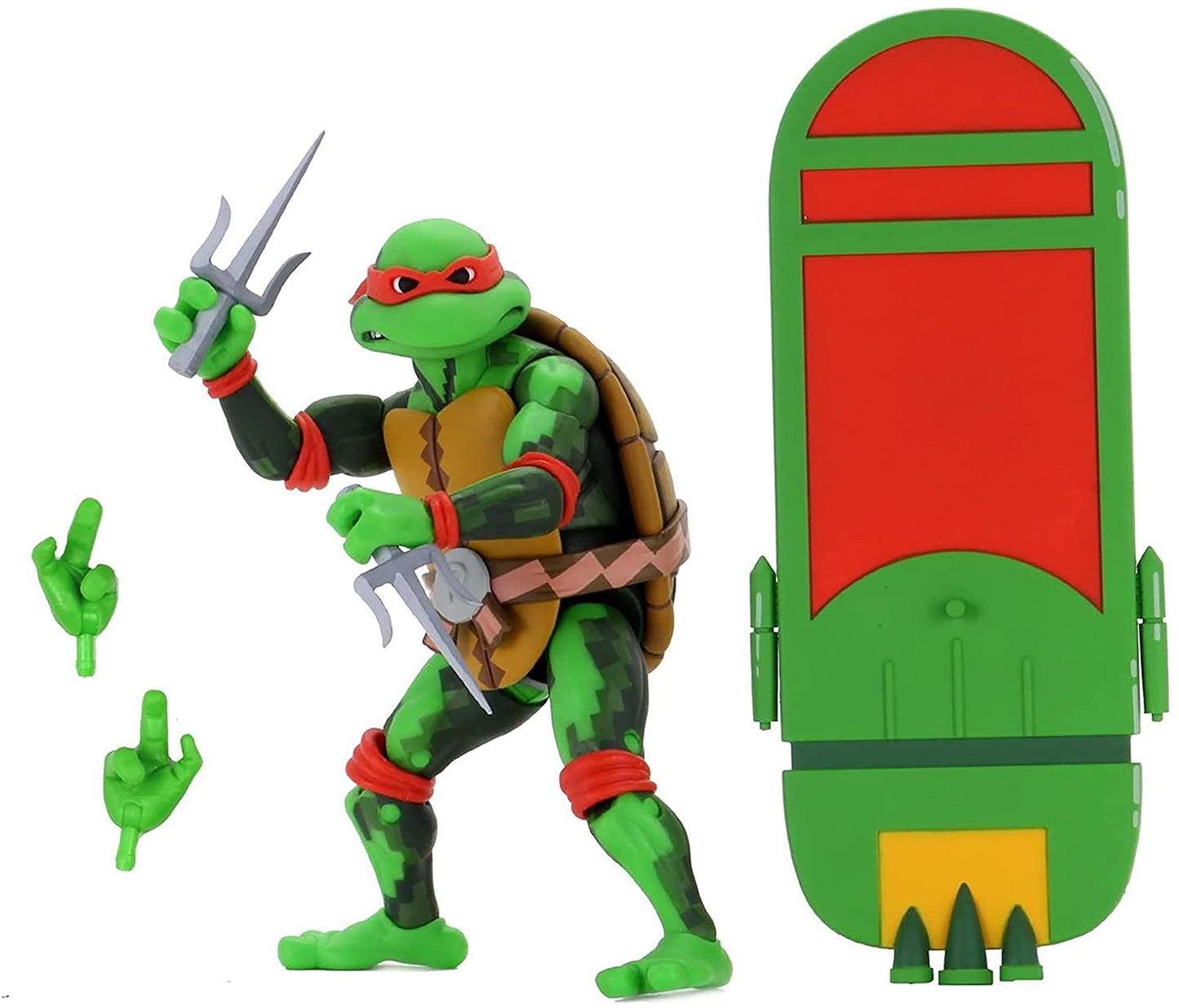 NECA Teenage Mutant Ninja Turtles Action Figure - Raphael - 7" Scale - Plastic - As Shown - Model 54116