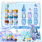 Gobidex 70Pcs 2-In-1 Magnetic Blocks Tiles Frozen Toys For Girls, Princess Frozen Castle Magnet Building Blocks For Toddlers Kids, Build With Magwonder Stem Toys, 3+ Years Old Girls Birthday Gifts