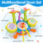 Drum Set For Toddlers 1-3 Musical Toys With 2 Sticks Microphone For 6-12 18 Months Baby Music Instruments Montessori Learning Toy Kids Toddler Drums Christmas Birthday Gift For 1 2 3 Year Old Boy Girl