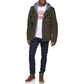 Levi's Men's Washed Hooded Military Jacket, X-Large, Olive Cotton, Model LM4RC364