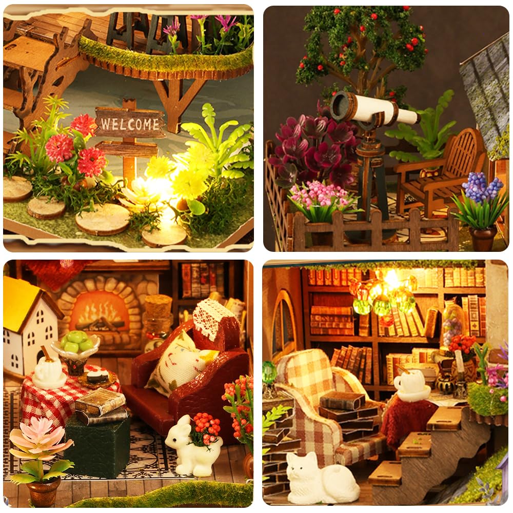 Diy Miniature Dollhouse Kit, Mini House Making Kit With Furnitures, Tiny House Kit To Build For Adults, Hobby Craft Gift For Chr