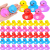 Deekin 5 Pcs Jesus Loves You Rubber Ducks Bulk Multicolor Easter Rubber Ducks for Pool Religious Party Favors Birthday Gifts Chu