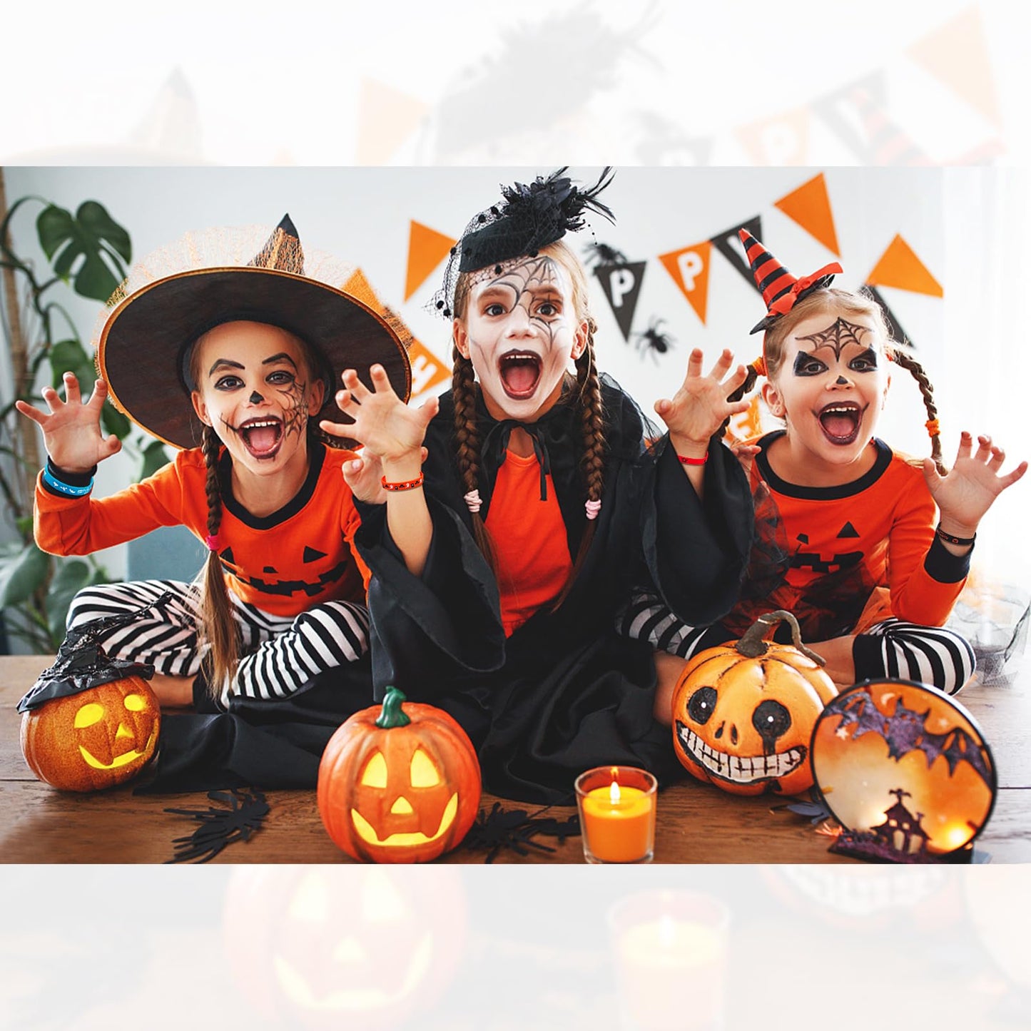 30pcs Halloween Rubber Bracelets for Kids Silicone Wristbands for Halloween Party Favors Supplies Rubber bracelets Bulk for kids