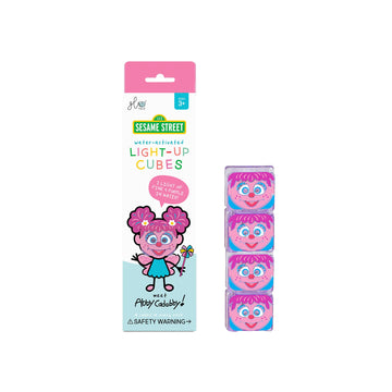 Glo Pals X Sesame Street Water-Activated Light-Up Cubes For Sensory Play (Abby Cadabby - Pink & Purple)