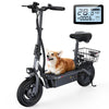 Iscooter F3 Electric Scooter With Seat, 28 Mph Top Speed & 37 Miles Range, 1000W Powerful Motor, 10'' Pneumatic Tire Scooters Fo