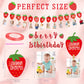 Strawberry 1St Birthday Photo Banner Baby Fruit Strawberry Birthday Photo Banner For Newborn To 12 Months Milestone Photograph B