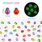 WOZADU 200 PCS Tiny Ladybug for Crafts Dollhouse Miniatures Things Luminous Mini Ladybug for Fairy Garden Micro Landscaping Decoration