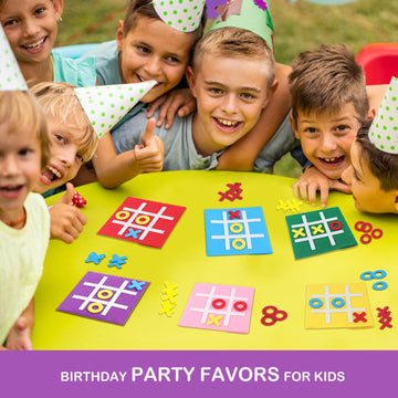 Pjdrllc Kids Party Favors: Tic Tac Toe Board Games - Travel Toys For Birthday Valentines Christmas (Bulk Pack Of 30)