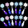 Tuanse 36 Pcs Snowflake Party Favors Snowflake Lights Gifts Bulk for Kids Glow in The Dark Snow Icy Finger Lights Classroom Rewa