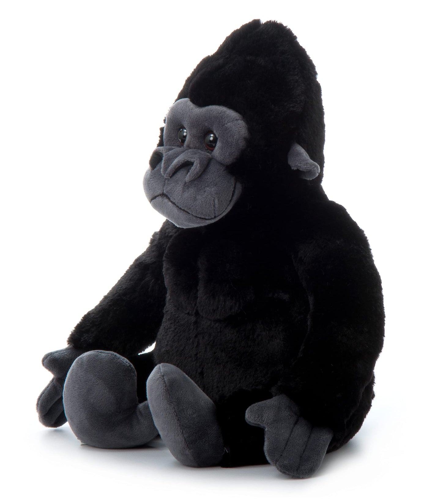 The Petting Zoo Gorilla Stuffed Animal, 12 Inch Plush Toy, Black, Model 420327, Gifts for Kids
