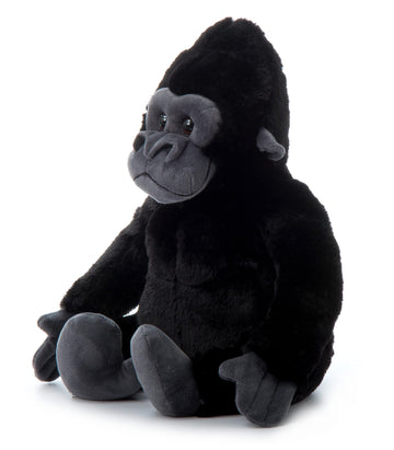 The Petting Zoo Gorilla Stuffed Animal, 12 Inch Plush Toy, Black, Model 420327, Gifts for Kids