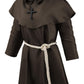 Knelor Kids Medieval Friar Monk Hooded Robe Renaissance Priest Hooded Robe Cloak Halloween Cosplay Costume
