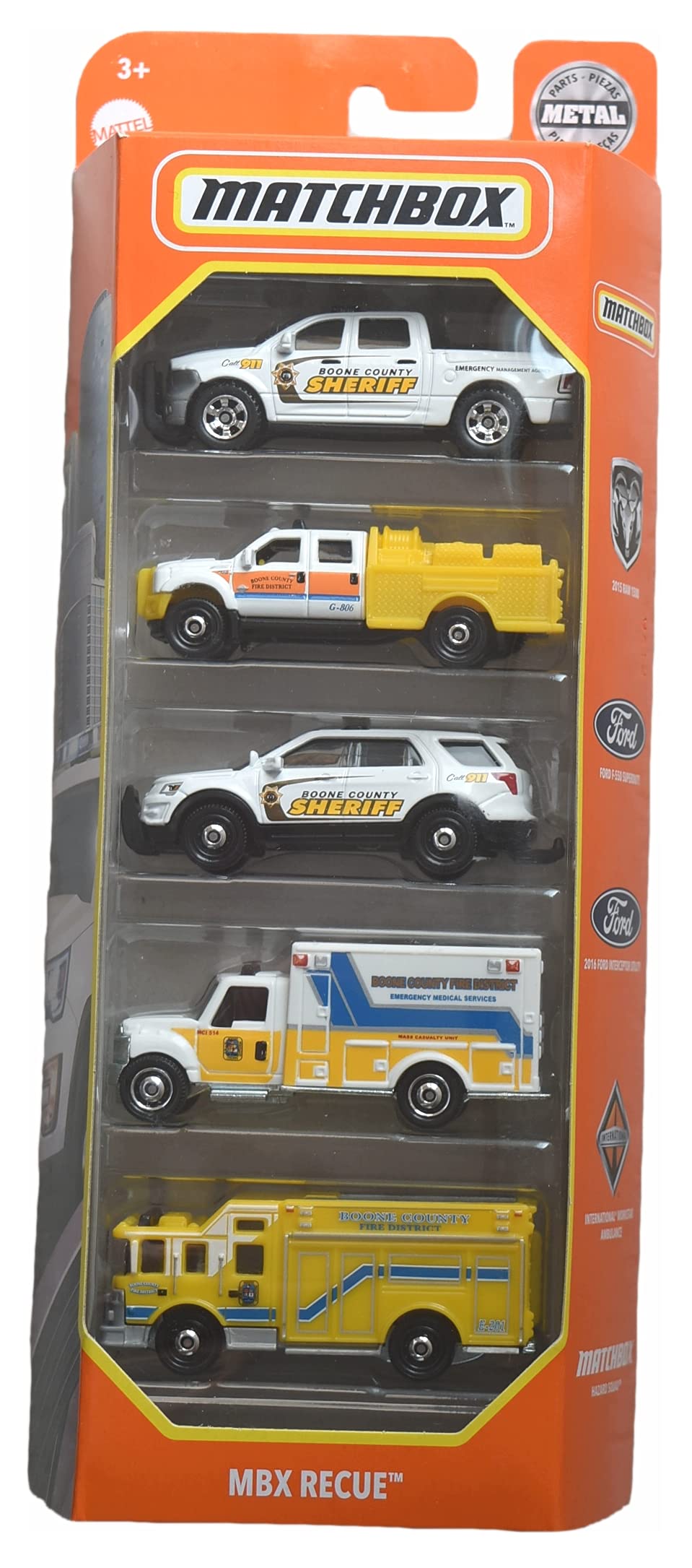 Mbx Matchbox 5 Pack Rescue