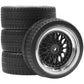 ShareGoo RC 1/10 On Road Tires & Wheel 12mm Hex Plastics Rims Compatible with Tamiya TT01 TT02 Kyosho Sakura D3 Traxxas 4Tec 2.0