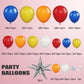 Red Yellow Blue Balloon Arch Kit, Colorful Balloon Garland With Red Blue Yellow Orange Latex Balloons, Silver Star Foil Balloons