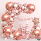 Katchon, Giant Rose Gold Balloons - 22 Inch, Pack Of 6 | Rose Gold Foil Balloons For Rose Gold Party Decorations | Rose Gold Mylar Balloons, Rose Gold Metallic Balloon For Girls Rose Gold Decorations