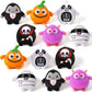 Leyndo 12 Pcs Halloween Stuffed Bulk 4 Inch Soft Plush Toys with Pumpkin Vampire Human Skeleton Devil Monster for Kids Halloween