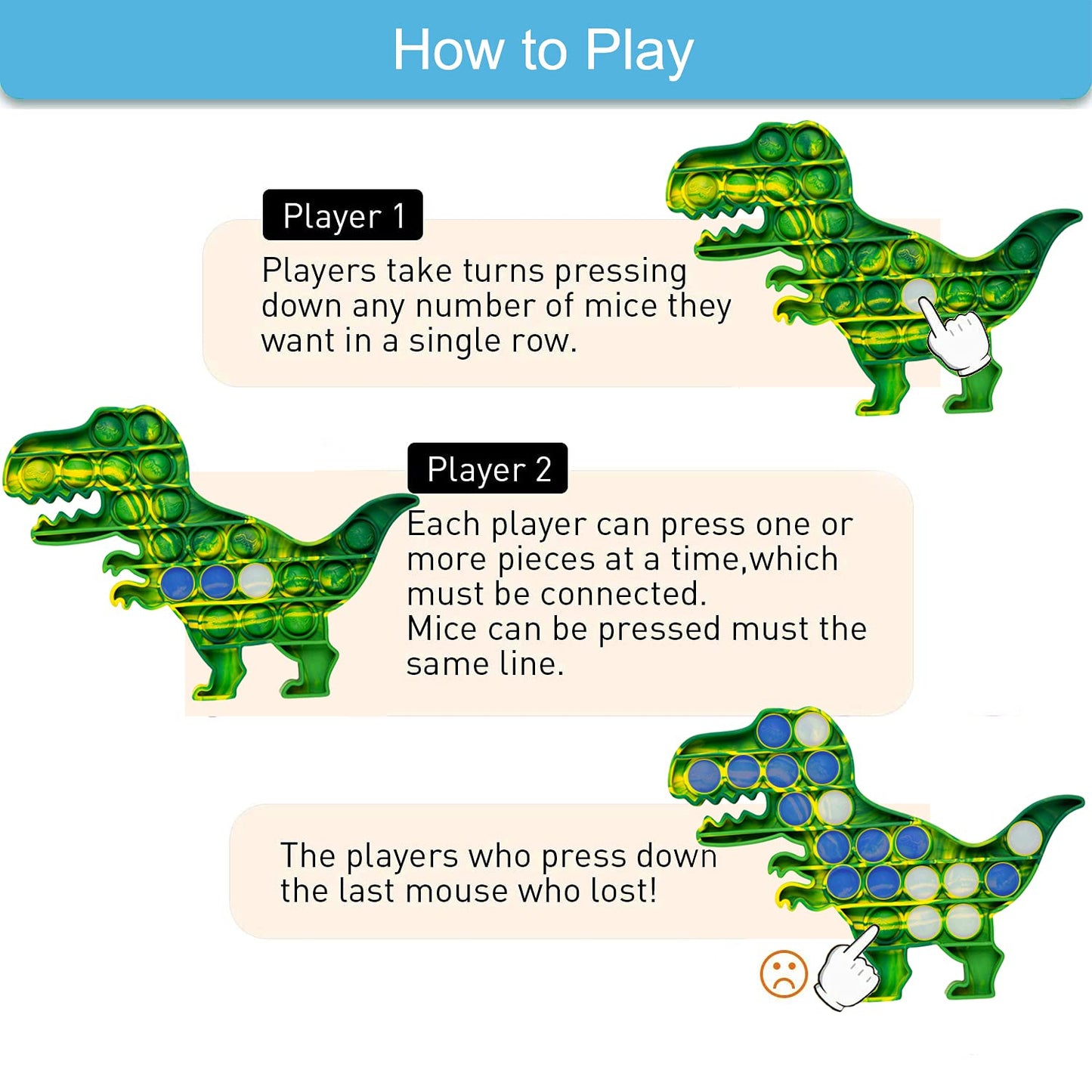 Aizixin Pop Bubble Fidget Sensory Toys, Squeeze Sensory Toys, Novelty Gifts For Boys And Girls, Stress Relief And Anti-Anxiety T