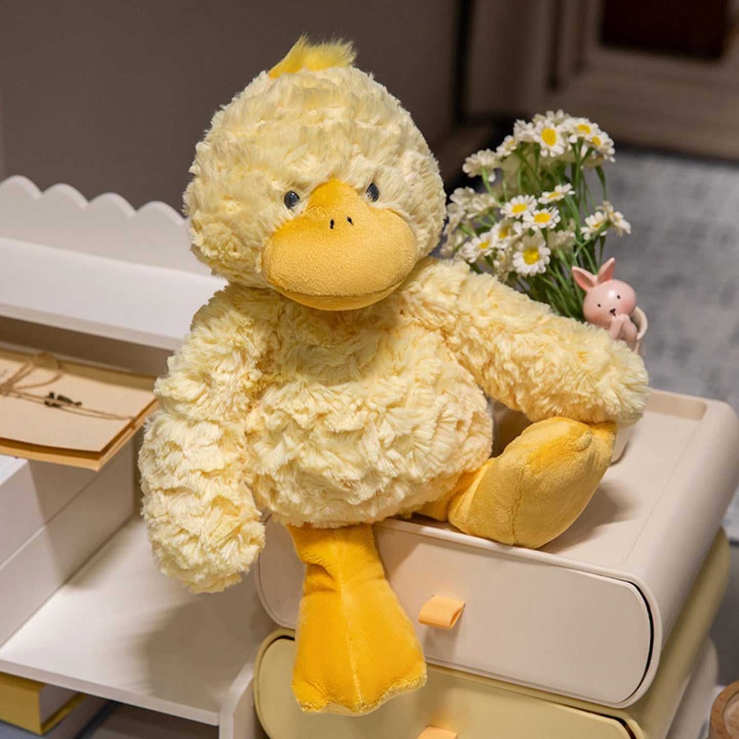 TONGSONG Plush Yellow Duck Stuffed Animal - 12.6 Inch Soft Plush Toy for Kids and Lovers