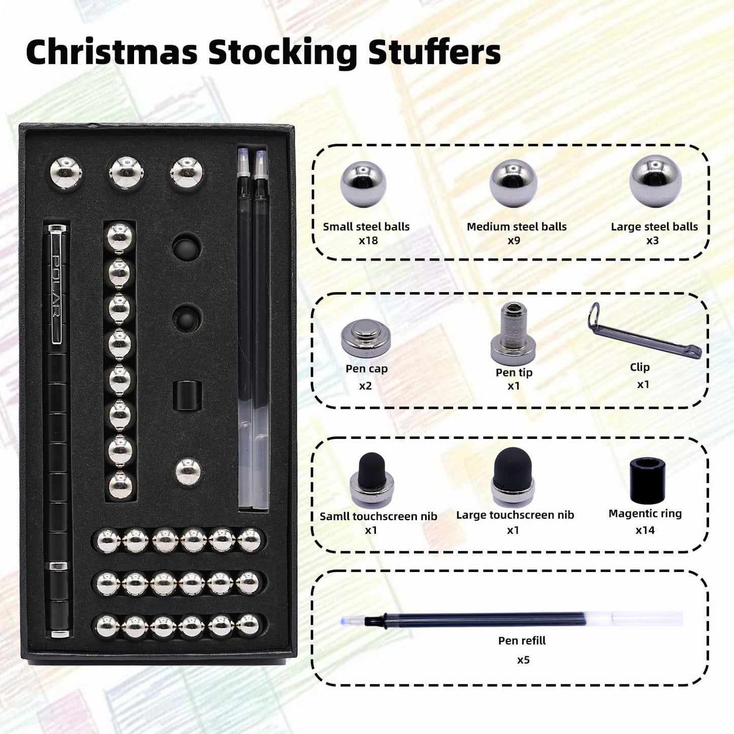 Easefuli Fidget Pen Upgrade Magnetic Pen, Gifts For Men Him Stocking Stuffers For Teens Adults Men Teen Boys Girls Gift Ideas Fi