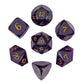 Udixi 7-Piece Glass Dice Set D&D, Multifaceted Diamond-Cut Glass Dnd Dice For Dungeons And Dragons Rpg Tabletop Games (Purple)