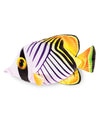 Real Planet Sea Life Plush - Soft Stuffed Animal Gift For Kids All Ages, Sea Ocean Fishing Plushie, Christmas Birthday Gifts (Auriga Butterfly Fish, 9.5') (11.5' Long)