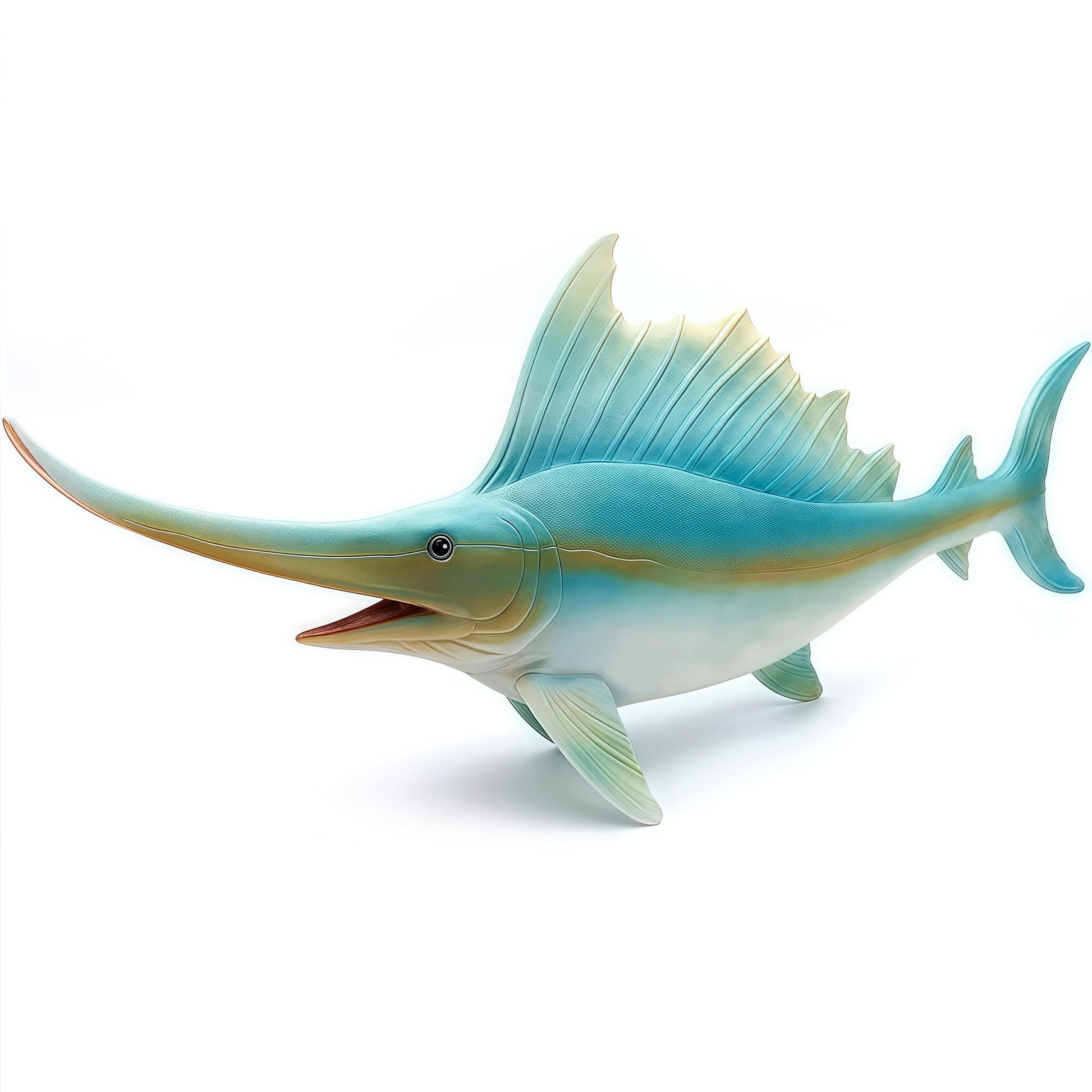 Gemini & Genius Sea Animal Sailfish Action Figure Soft Rubber Swim Bath Toy, Realistic Ocean Swordfish Educational And Role Play Toys For Kids And Collectors (Sailfish)