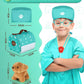 Lehoo Castle Wooden Doctor Kit for Kids, Vet Play Set, Small, Model DK-002, Pretend Play, Perfect Gift for Ages 3-6