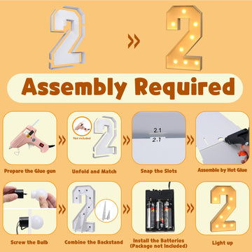 Imprsv 3Ft Light Up Numbers, Marquee Numbers For 2Nd 21St Birthday Decorations Anniversary Party Decor, Mosaic Numbers For Ballo
