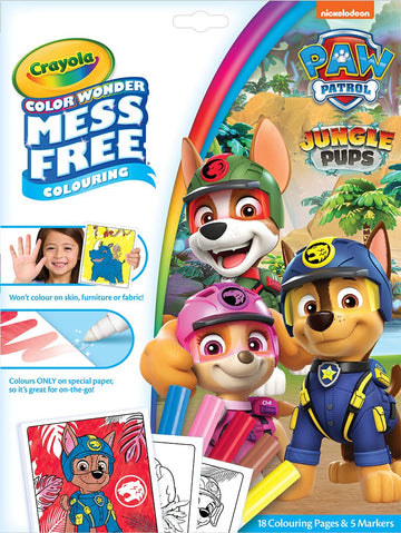 CRAYOLA Color Wonder - Paw Patrol Mess-Free Colouring Book (Includes 18 Colouring Pages and 5 Magic Color Wonder Markers)