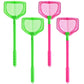 Coopay 4 Pieces Kids Fishing Net Catching Bug Nets Fish Butterfly Nets Beach Toys For Kids Outdoor Playing (Green, Rose Red)