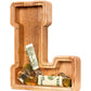 Summidate Wooden Letter Piggy Bank| Piggy Bank For Boys Girls Toddler| Alphabet L Money Bank| Coin Bank Birthday Gift For Kids|2024 Graduation Money Box (L)