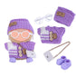 Ezcora Knitting Outfit Set for 17cm Dolls  4 Cozy Sweaters with Hats  Shoes  Glasses Bags  6.7-Inch Doll Accessories  Gift Idea (No Dolls)