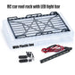 1/24Th Rc Roof Rack Luggage Carrier With 8Led Light Bar For Axial Scx24 Axi00002 Jlu Crc 1:24 Rc Crawler Car