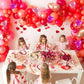TONIFUL 30Pcs 10 Inch Heart Balloons Valentines Day Red Pink Hot Pink Heart Shape Foil Mylar Balloons Decoration for Valentines