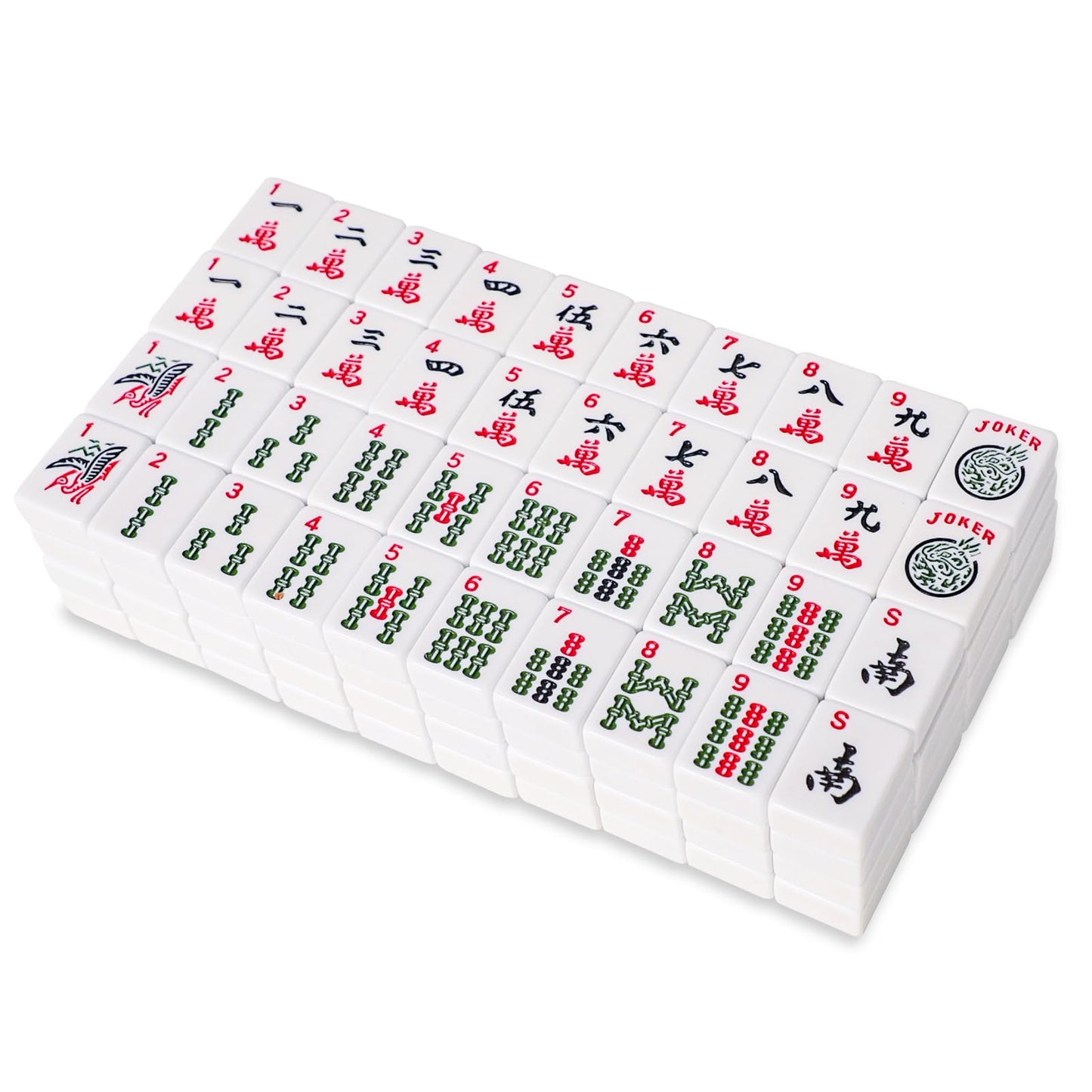 GUSTARIA Set of American Mahjong Tiles  166 American Mah Jongg Tiles with White Color(1.2  Tiles Only Set)