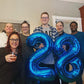 30 Balloon Number, Metallic Blue Number 30Th Birthday Balloons 40 Inch, 30 Years Old Metallic Blue Birthday Decorations For Men
